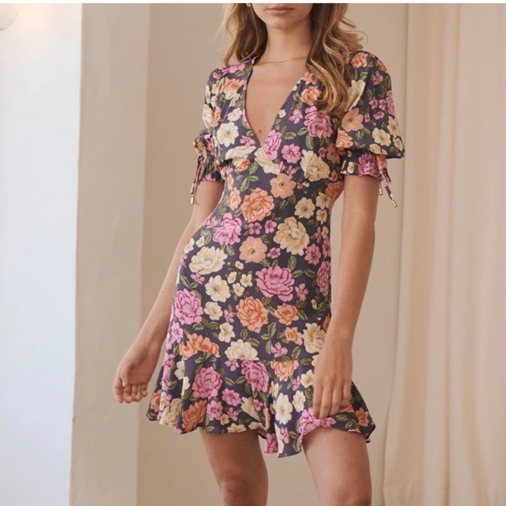 Kivari Hope Tie Waist Mini Dress